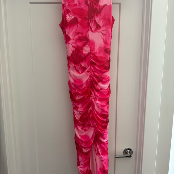 BTFBM Women Bodycon Maxi Summer Sleeveless Floral Ruched Dress - Picture 10 of 11